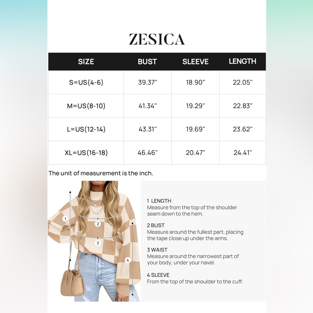 Turtleneck Long Lantern Sleeve Oversized Ribbed Knit Pullover Sweater JumperTop - Picture 5 of 5